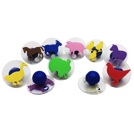 Ready 2 Learn Giant Stampers, Farm Animals, Set of 10 CE6739